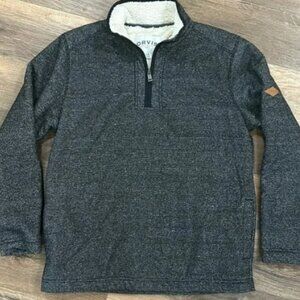 Orvis Men’s Fleece Lined Sherpa Quarter Zip in Black Size medium pullover